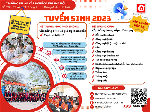 THÔNG BÁO TUYỂN SINH NĂM 2023