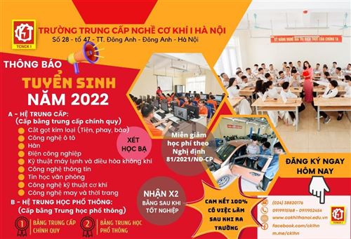 THÔNG BÁO TUYỂN SINH NĂM 2022